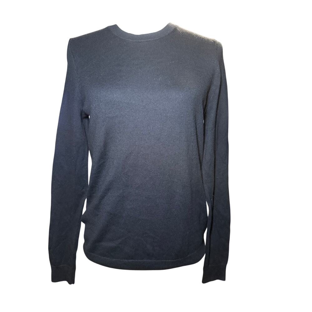 Coach Black Cotton Cashmere Crewneck Pullover Sweater, Women's Small